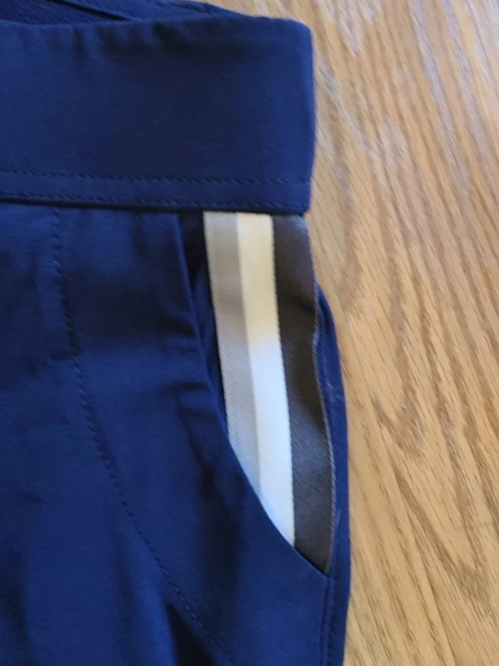 BELYN KEY BK CROP PANTS GOLF ATHLEISURE NAVY CAPRI 4-WAY STRETCH UPF 50 sz M